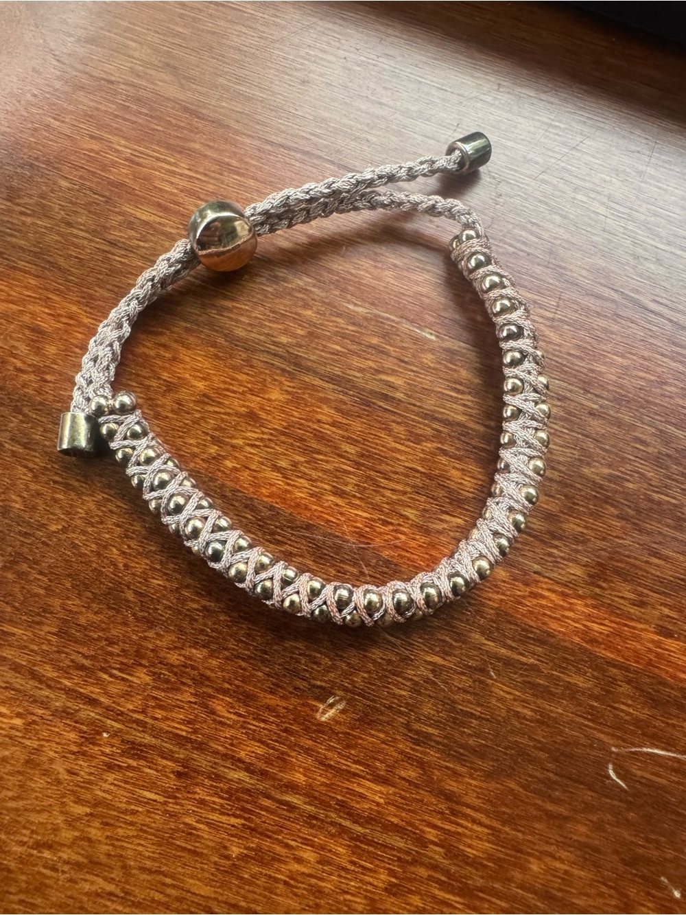 Monica Vinader Linear Bead Sterling Silver Friendship Bracelet